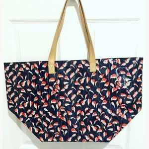 NWOT Merona Large Beach🏖 Tote Vinyl-Type Navy/Red